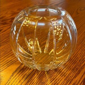 6” Elegant Clear Sphere Round Glass Vase